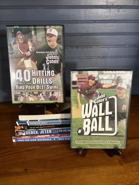 Lot Baseball Videos Books John Cohen’s Wall Ball Hitting Drills Derek Jetter
