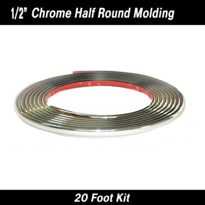 Cowles 37-422 Chrome Half Round Style Wheel Well Molding 1/2'' x 20' Kit