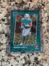 2021 NFL Donruss Optic Hunter Long Rookie Card Green Velocity Parallel Miami Dol. rookie card picture