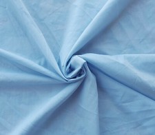 Cotton Blend Poplin Woven Fabric by the Yard Baby Blue Made in USA 7/20