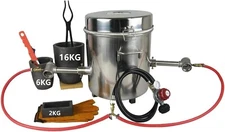 16KG Gas Metal Melting Furnace Foundry Propane Melting Furnace Tongs Casting