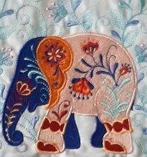 FolkArt Embroidered Quilt Blocks Makes Unique Quilt 12-12 Inch Block, Made in US