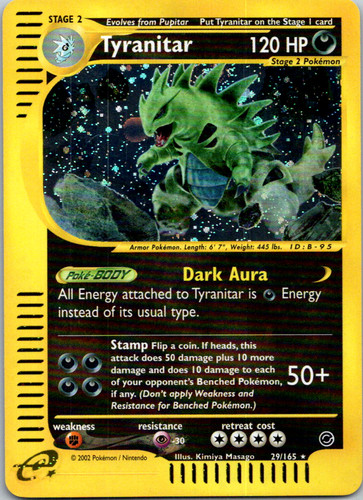 Tyranitar 029/165 Expedition Base Set Holo