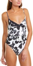 WeWoreWhat 264816 Women's Danielle One Piece Swimsuit Black Size XS