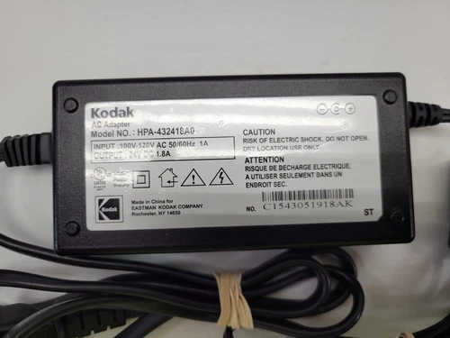 Kodak Easyshare Series 3 Photo Printer Dock Power Supply AC Adapter HPA-432418A0