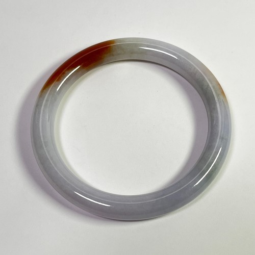 53.5mm ID Natural 100% Lavender and Red Jadeite Jade Bangle Bracelet CERTIFIED - Picture 2 of 23