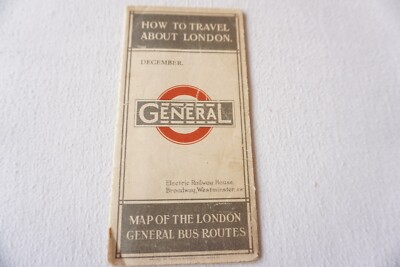um 1920 Karte von London Allgemeine Buslinien Londoner U-Bahn 