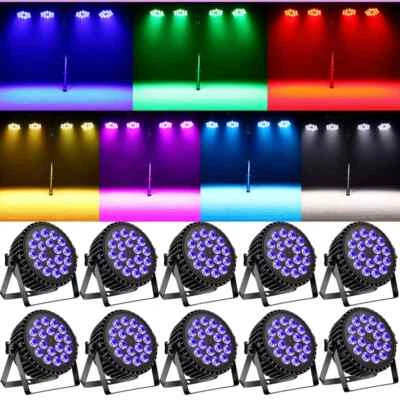 10X 270W LED Par Scheinwerfer 18 LED Strahler RGBW DMX512 Strobe Bühnenlicht - Bild 1 von 4