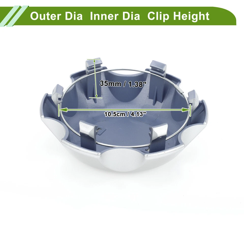 Wheel Center Caps No.4260B60160 for Toyota Land Cruiser Silver Tone Plastic 1 Pc Foto 4 de 4