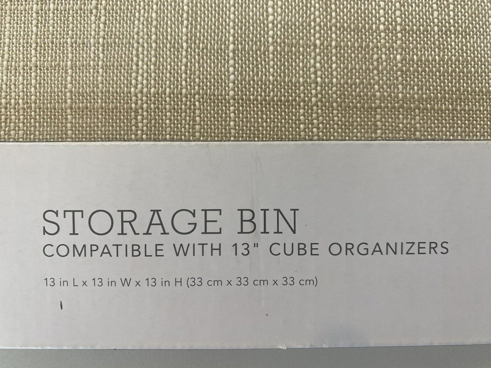 Threshold Storage Bin Cube Cardboard/Polyester 13"x13"x13" eBay