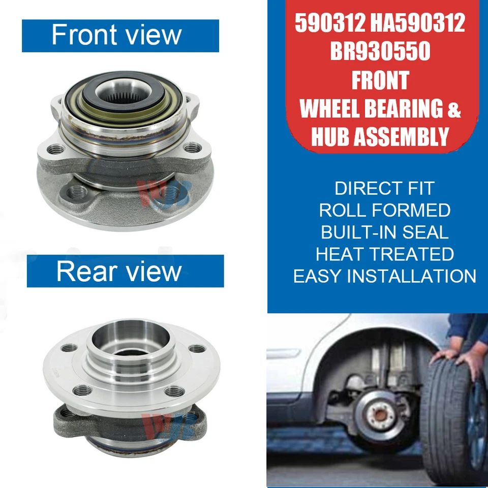 2PCS Front Wheel Bearing Hub for Volvo XC90 2007-2011 590312 HA590312 BR930550 - Изображение 2 из 4