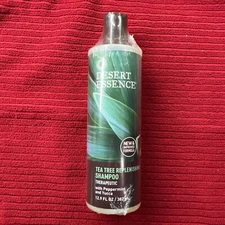 Desert Essence Hair Shampoo Tea Tree Replenishing 12.9 oz w/ Peppermint & Yucca
