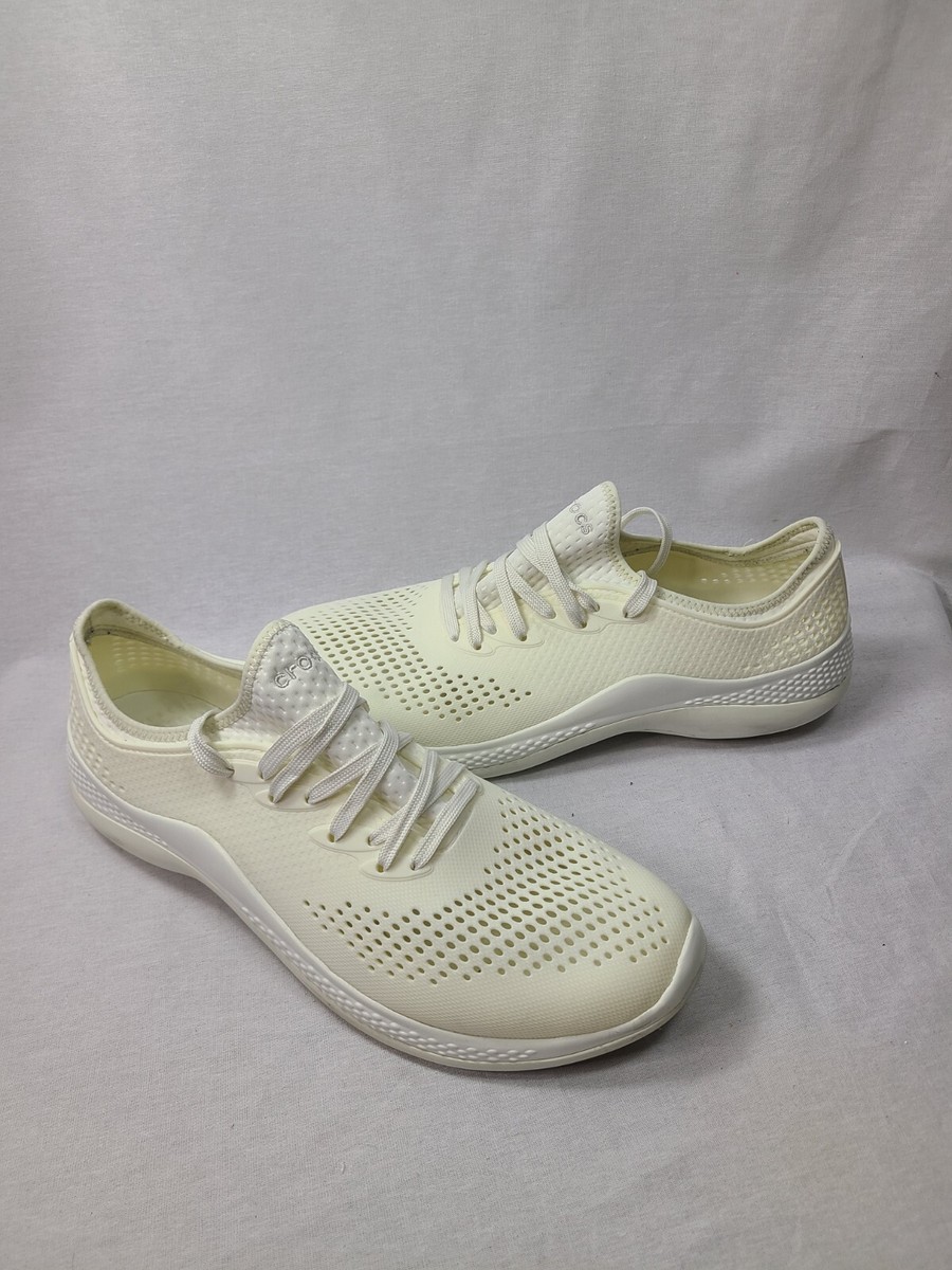 Hello (￣-￣)ゞ① Crocs Literide 360 Pacer Almost White Shoe 206715-1CV Size