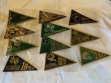 2013 Upper Deck Notre Dame National Championship Pennants Complete Set of 11