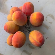 Vintage/Antique Medium Peach Stems Millinery UNUSED 12 pcs