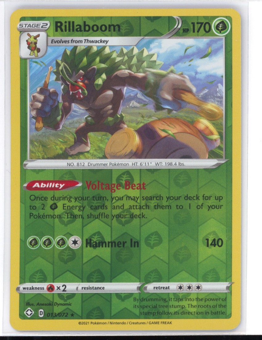 Rillaboom 31/172 Reverse Holo Rare TCG Pokemon NM 0119#259