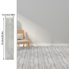 5m² Floor Planks Tiles Grey Brown Oak Self Adhesive Wood Effect Vinyl Flooring!