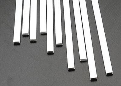 Plastruct Rectangle Strip Styrene 1/8x1/4x10 (10) - Model Scratch Building