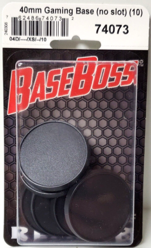 Base Boss 40MM ROUND GAMING BASE Plastic Base (10) Reaper Miniatures REM74073 - Picture 1 of 2