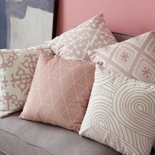 Throw Pillow Cover Cushion Case Velvet Geometric Pink Sofa Chair Bed Home Decor