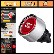 12v Push Button Engine Start Switch With Led - 50a Ignition For Car Truck Rv 