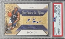 Kyle Lowry 2007 SP Rookie Threads Scripted In Time Rookie Auto PSA 10 Pop 1