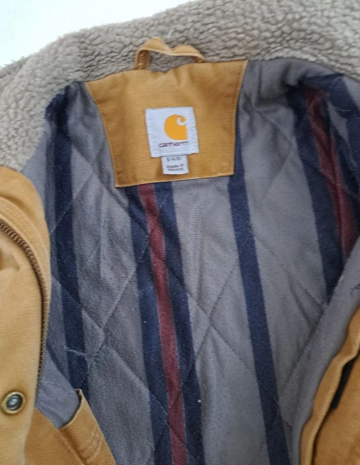 Chaqueta Exterior Vintage Mujer Carhartt Wesley-Pato Botón y Cremallera Talla Pequeña 4/5 Foto 3 de 4