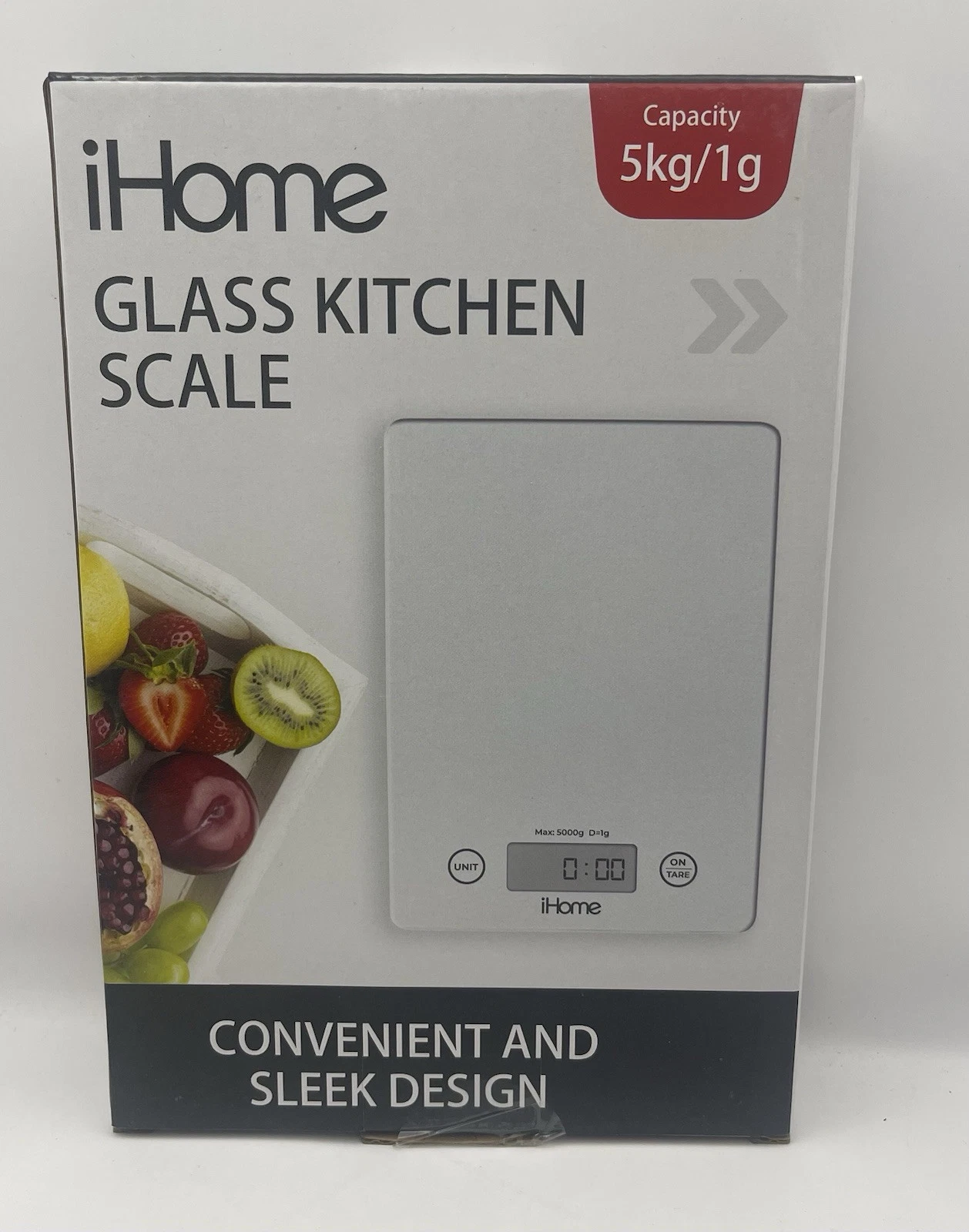 iHome Digital Food Scale for Kitchen 5kg/1g Capacity