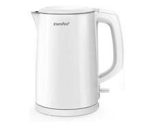 COMFEE Electric Kettle 1.5L Stainless Steel Double Wall Fast Boil 1500W