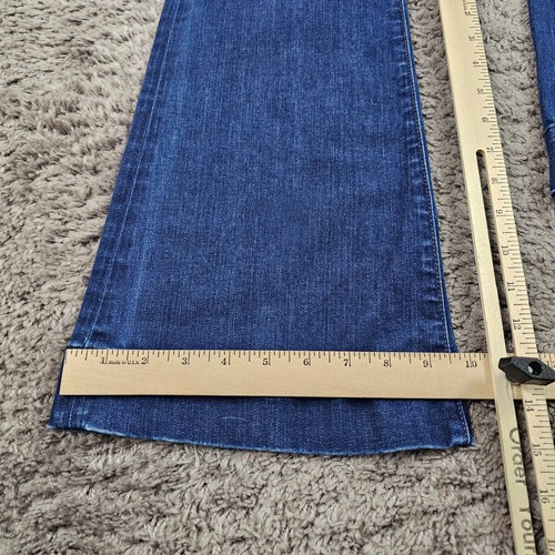 J Brand Jeans Womens 27 Bell Bottom Low Rise Dark Wash Stretch Denim USA 27x32 - Picture 7 of 13