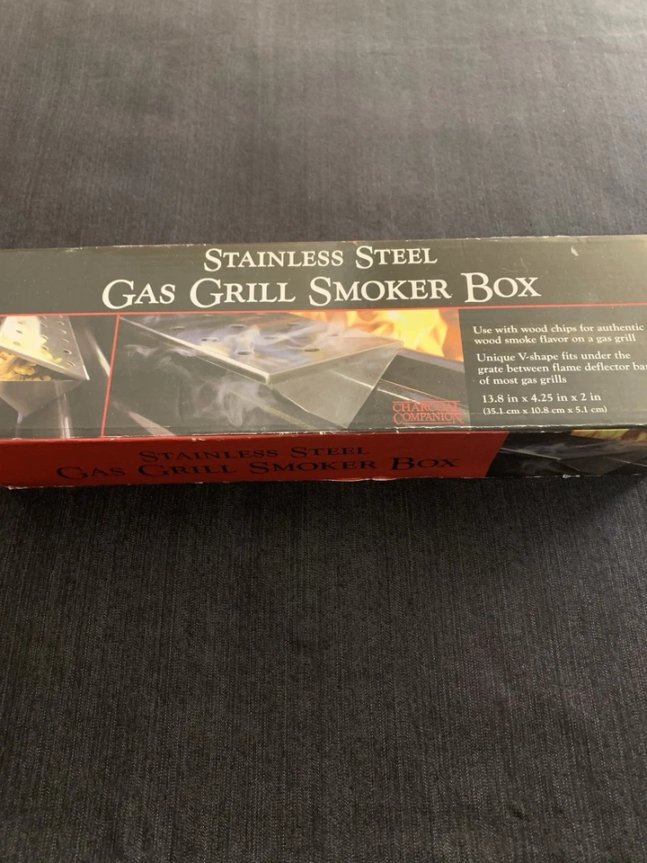 Caja ahumadora parrilla de gas de acero inoxidable nueva en caja Foto 2 de 4