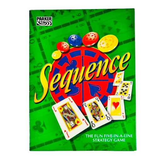 Sequence Five in a Line Strategy Board Card Game By Parker Games 1997 Vintage  - Image 3 of 4