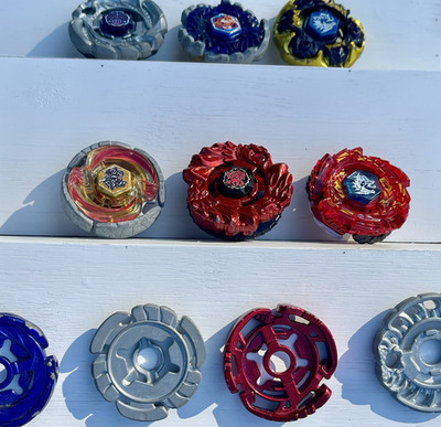 Vintage Beyblade Metal Saga Lot   6 Rare Fusion/Masters/Shogun Tops steel