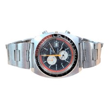 Vintage Sicura Chronograph Mens Watch 17 Jewels Swiss For Restoration Repair