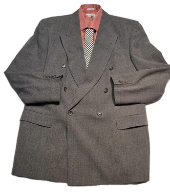 Boss Hugo Boss Sport Blazer Jacket Men 48 Brown Wool 6 Button Pockets  German