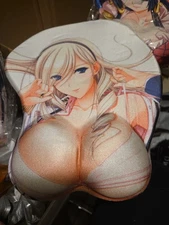 3D Anime Girl Mousepad with Silicone Gel Wrist Rest - Cute Sexy Godess New