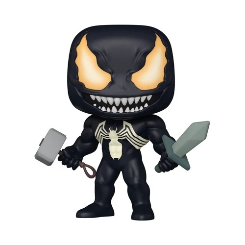 Funko Marvel Venom with Mjolnir and Sword Shop Glow in The Dark Exclusive Pop 11