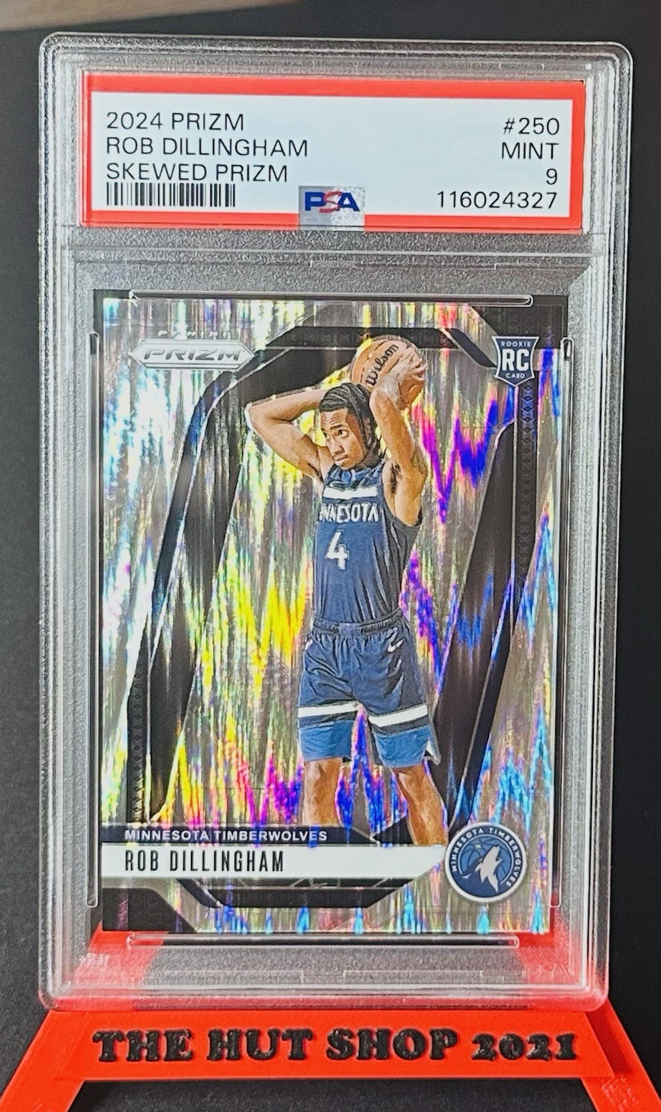 Rob Dillingham 2024-25 Panini Prizm Skewed Rookie /249 PSA 9 #250 Low POP Bulls