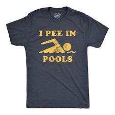 Mens I Pee In Pools T Shirt Funny Sarcastic Summer Swimmer Novelty Tee