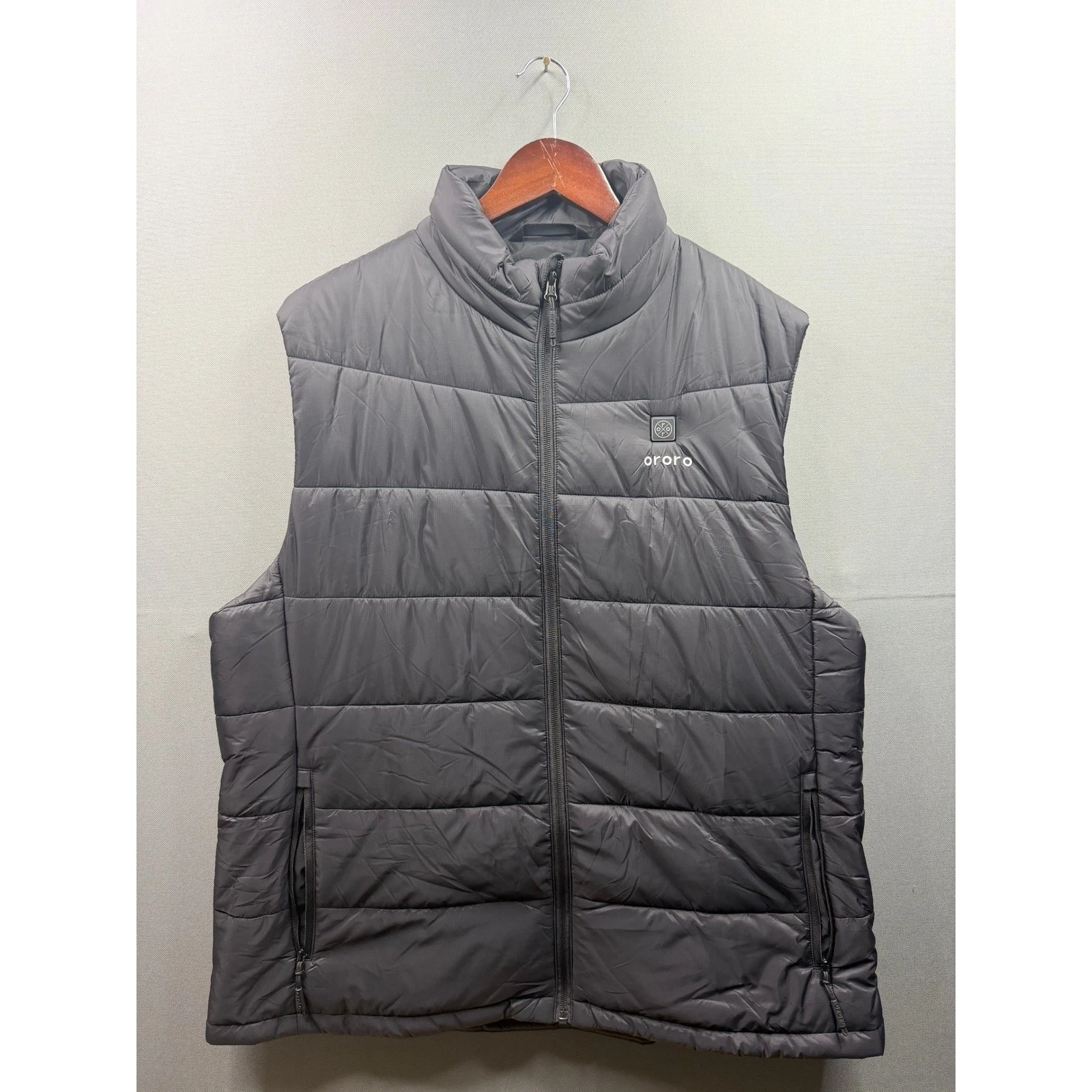 Ororo Heated Puffer Vest Mens Black Lightweight Insulated 2XL