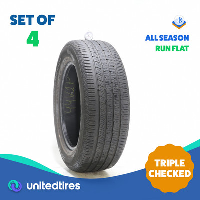 Set of (4) Used 235/60R18 Continental CrossContact LX Sport SSR MOE 103H - 5/32