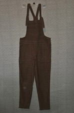 aerie Corduroy Women  s Brown Overalls Pants XS Adjustable Strap Raw Hem Detail