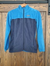 Columbia Fleece Youth Zip Jacket Blue/Navy Size L 14/16