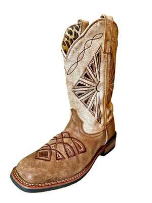 Laredo Cowboy Cowgirl Western Boots Women s Size 8 Kite Days #5821 Brown Leather
