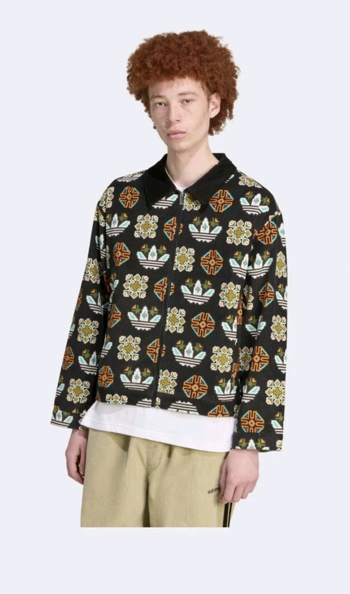 Adidas Monogram Allover Print Loose Coach Jacket M Medium Nwt 100