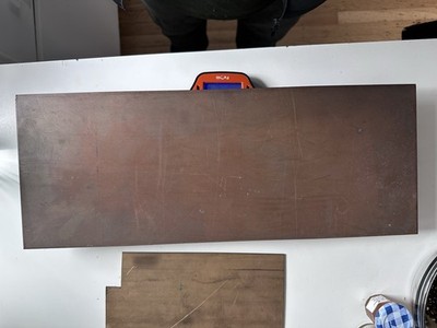 110 Copper Sheet flat  .125'' x 7.0'' Wide x 18.3'' 5lbs. 2.6oz.