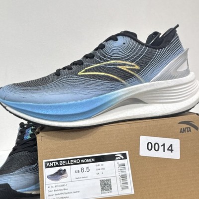 ANTA Bellero Women's Running Sneakers Black/Gray/Blue Low Top Mesh Lace Up