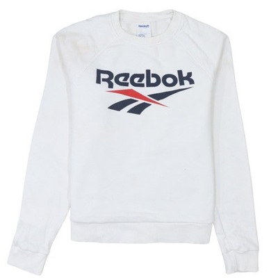 Reebok Classic Damen Pullover Sweatshirt weiß Rundhals Größe M