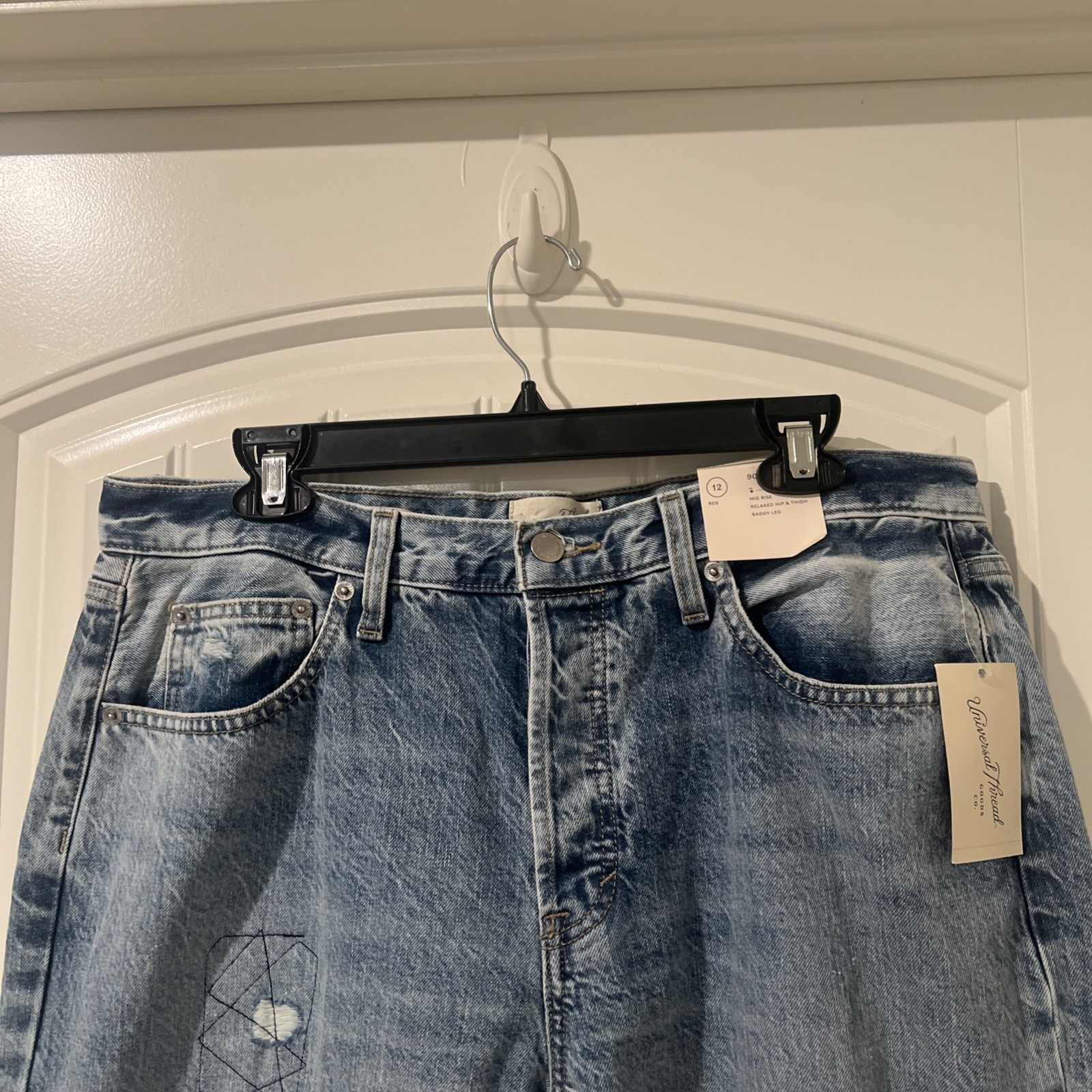 Universal Thread Women's Mid-Rise Patchwork 90's … - image 8