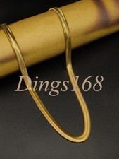 18K Yellow Gold Filled Hypoallergenic 20"/22" 7mm Wide Flat Snake Chain Necklace